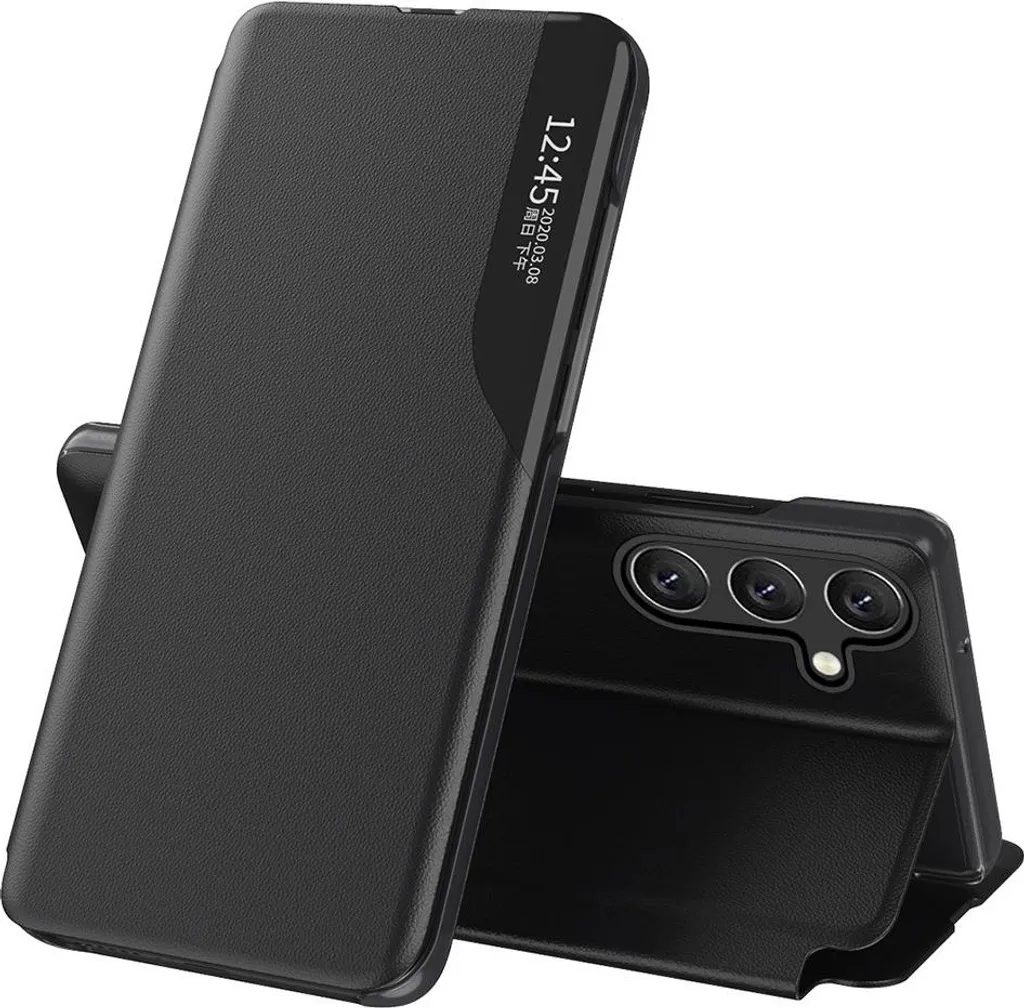 Custodia Samsung Galaxy S25/S24 Phonesta Smart View Side Nero