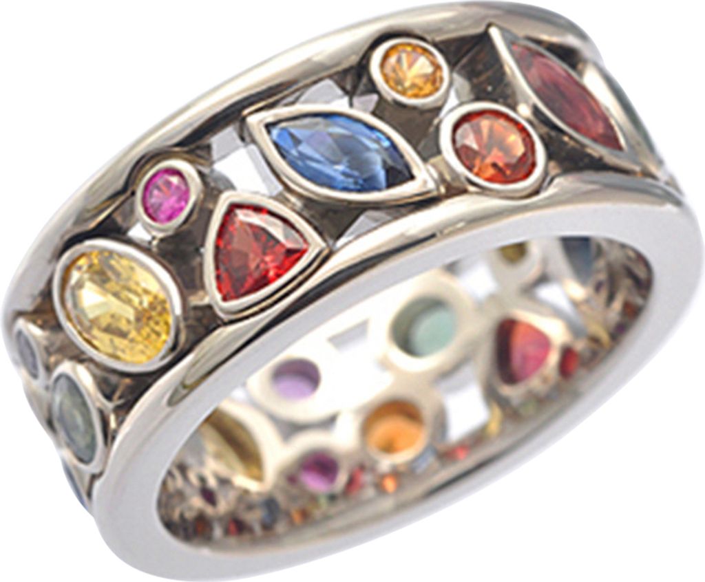 Geometrisches Muster Hohl Strass Frauen Fingerring Party Bankett Schmuck Geschenk-US 7