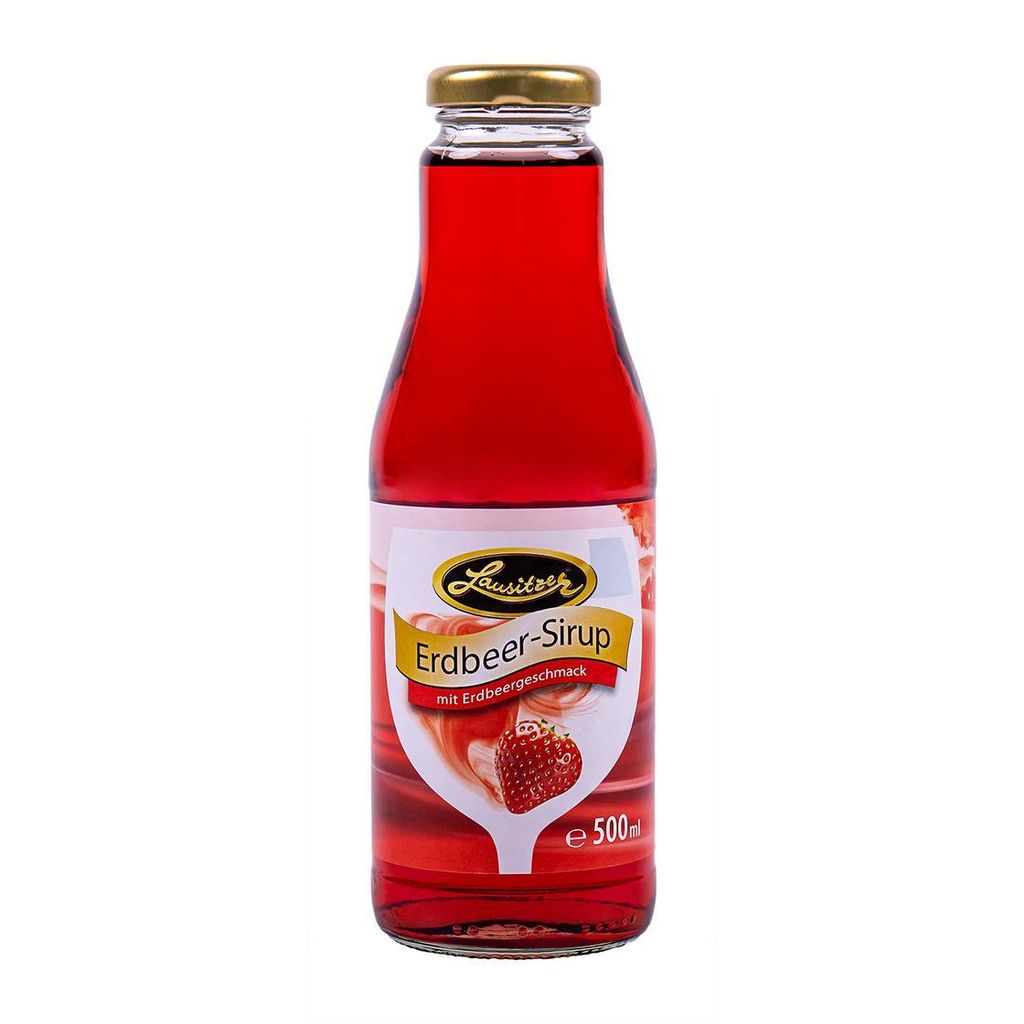 Lausitzer Erdbeer-Sirup 12x 500ml Produktbild 