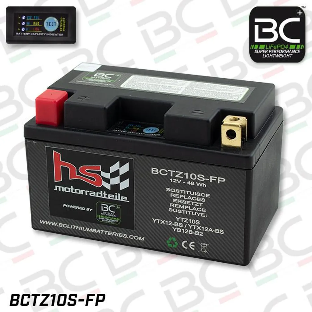 Batterie BC BCTZ10S-FP Lithium LiFePO4 240CCA haute performance moto