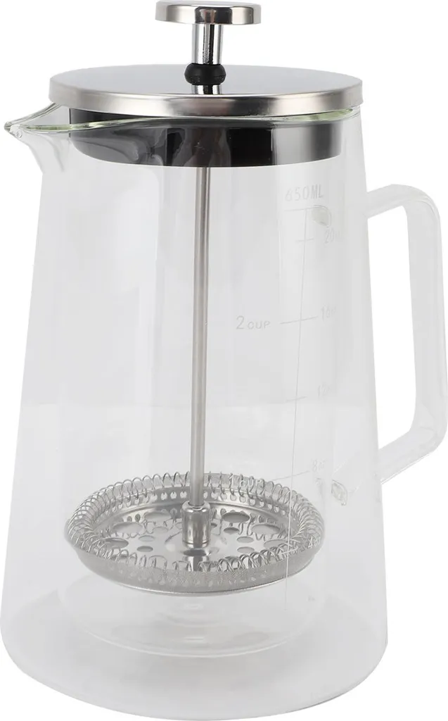 Cafetière à piston 650ml anti-dépôt en verre double paroi isolante Pro