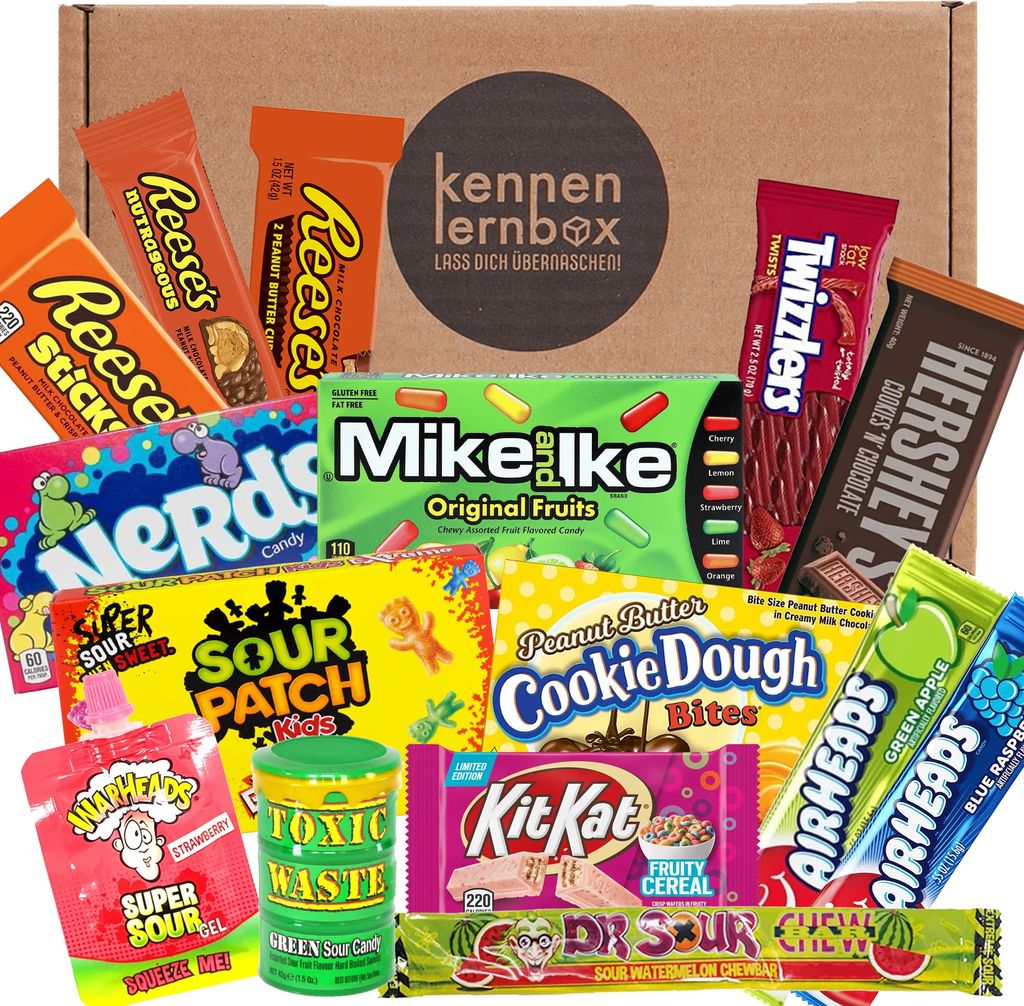USA Jumbo Box | Kennenlernbox mit 15 beliebten Süßigkeiten Produktbild 
