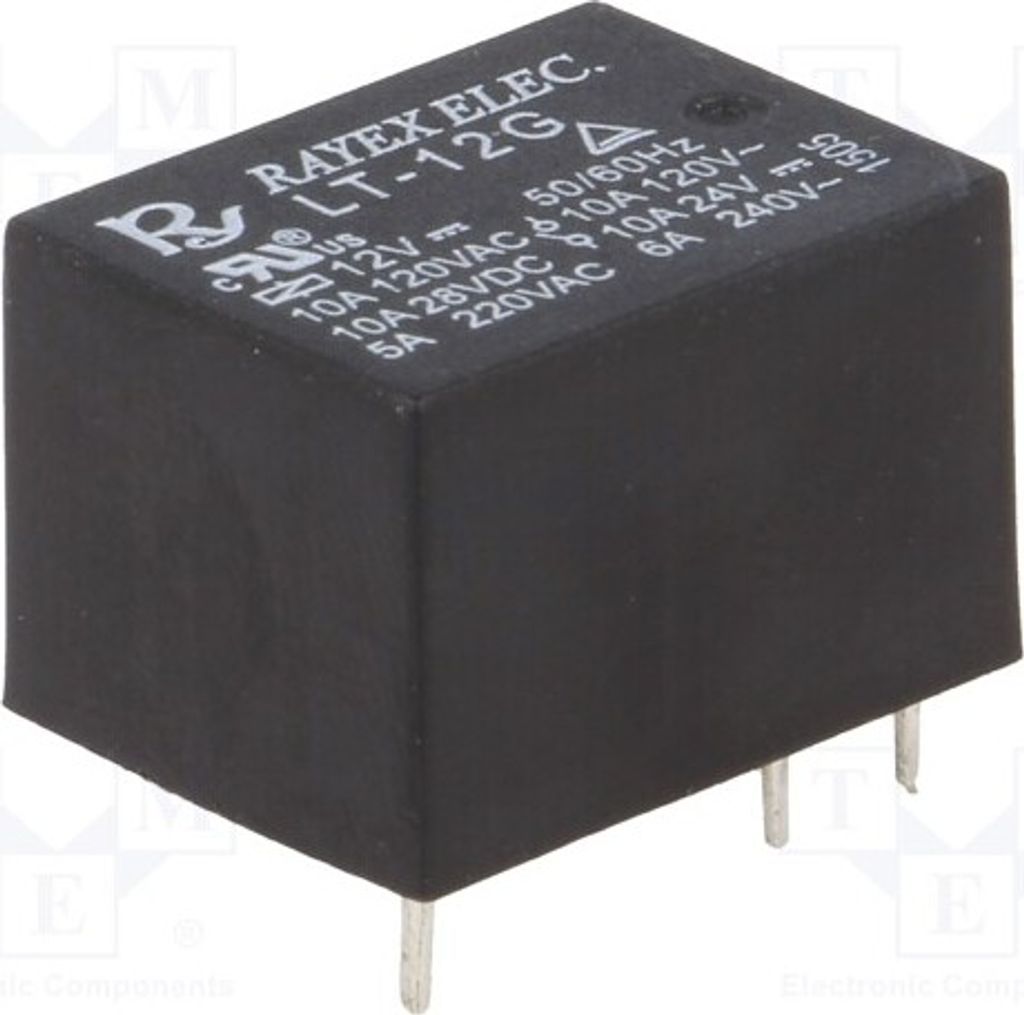 Relais: elektromagnetisch; SPDT; USpule : 12VDC; 10A/120VAC; Mini LT-12G Elektromagnetische Mini-Relais