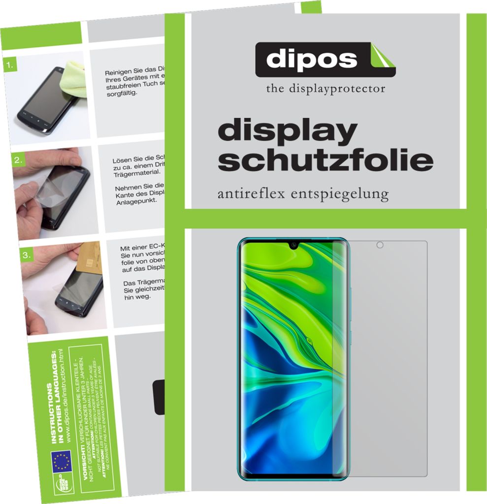 5x Schutzfolie für Xiaomi Mi Note 10 matt Displayschutzfolie Folie Display Schutz dipos