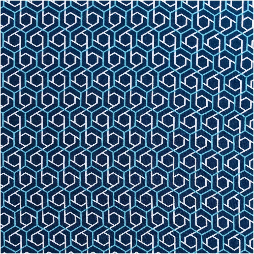 Stoff abstrakte Muster Motiv 2 blau