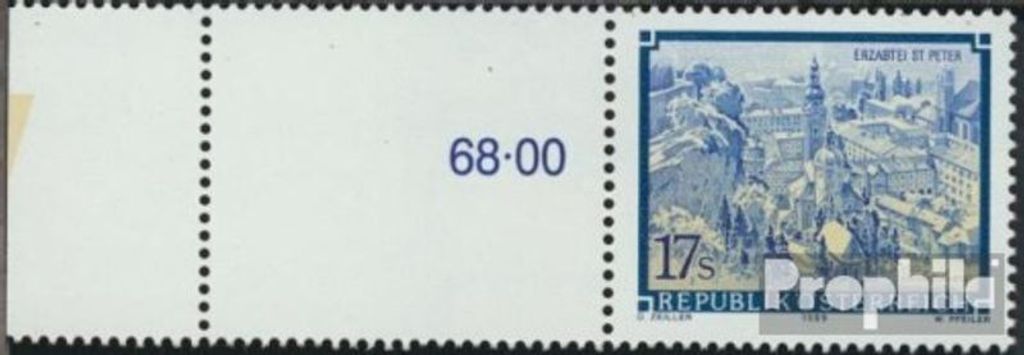 Briefmarken Österreich 1989 Mi 1963Lf mit Leerfeld (kompl.Ausg.) postfrisch Freimarken