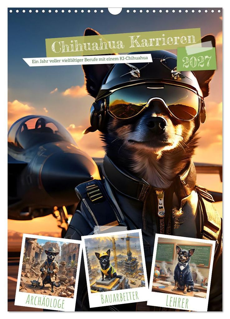 Chihuahua Karrieren (Wandkalender 2027 DIN A3 hoch), CALVENDO Monatskalender