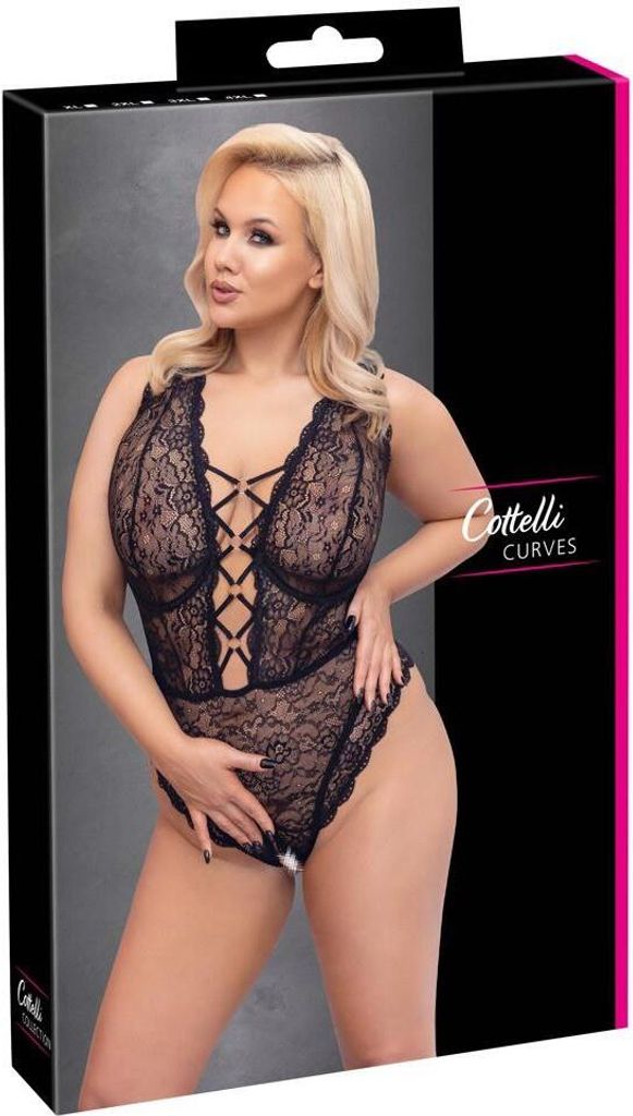Cottelli CURVES Body Koronkowe Rożowe Złoto 95E/2XL Zdjęcie produktu 