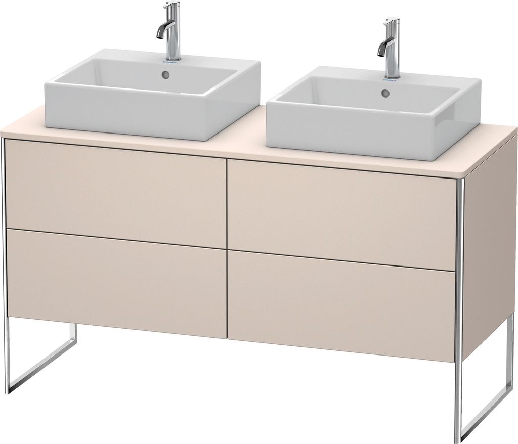 Duravit XSquare Konsolenwaschtischunterbau freistehend, für zwei Becken, 4 Auszüge, 1400x778x548mm, XS4926B8383