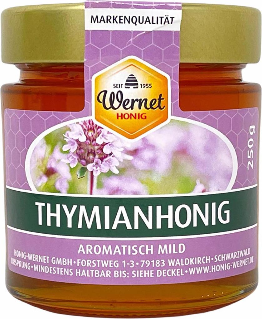 Honig Wernet Schwarzwald  Thymianhonig 250g - Hochwertiger Produktbild 