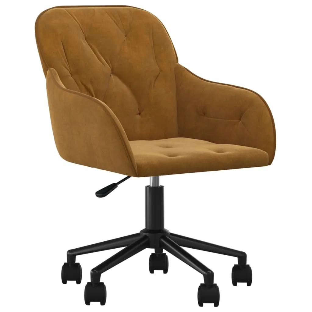 Poltrona Ufficio Marrone Velluto SYFAX™ | Comfort da Sogno