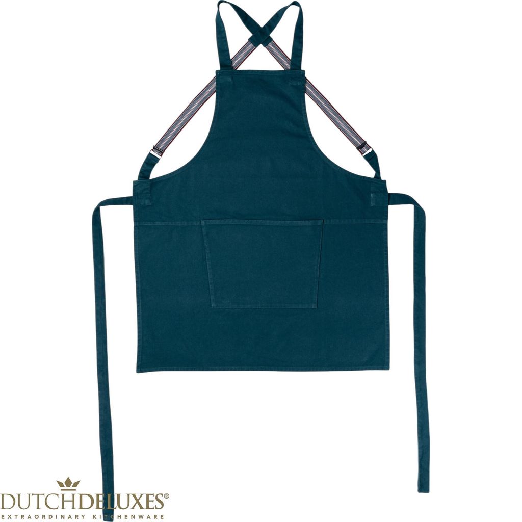 Dutchdeluxes - Handgefertigt - Gastfreundschaft - Küchenschürze - Hosenträger-Canvas - Leicht zu tragen - Waldgrün