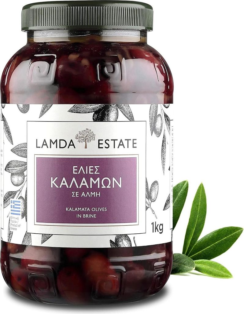Lamda Estate - Kalamata Oliven schwarz (Jumbo) 1Kg