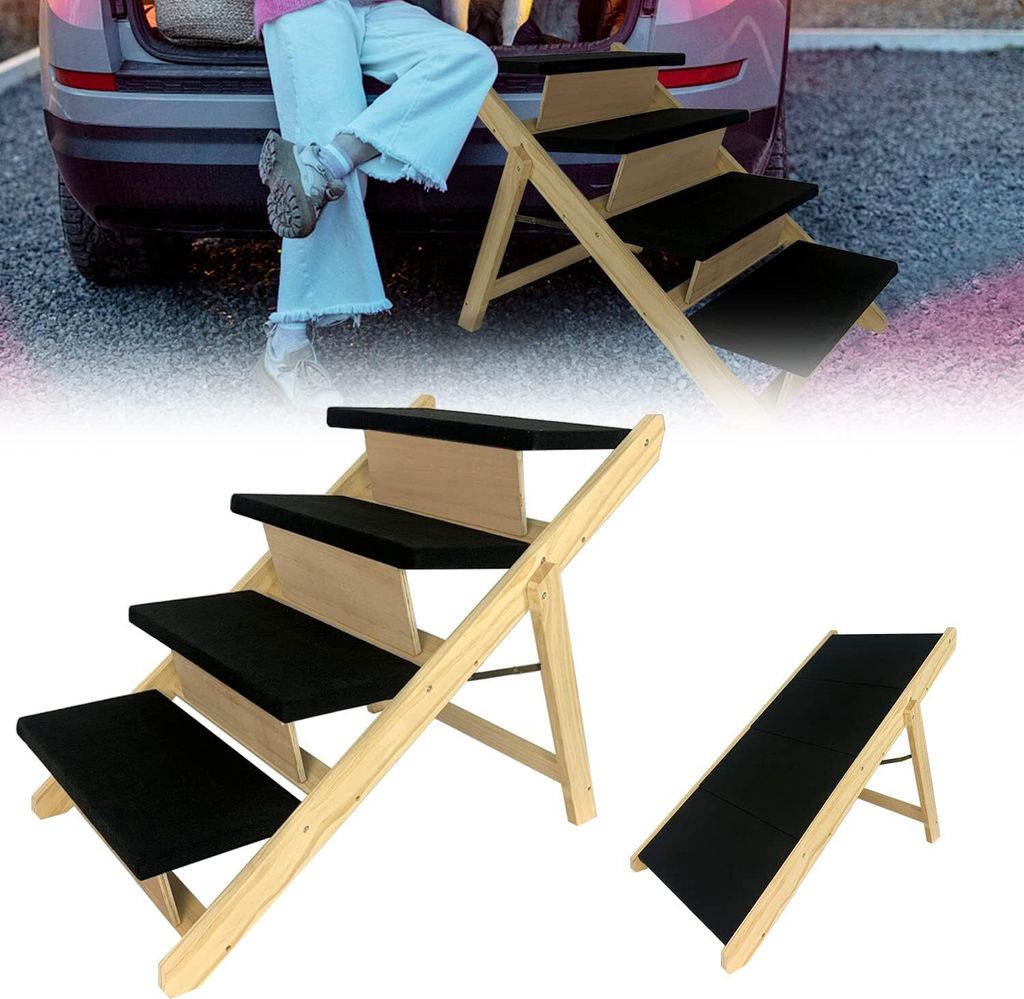 Psí schody 2 v 1 Psí rampa pro malé psy a kočky Skládací Obrázek produktu 