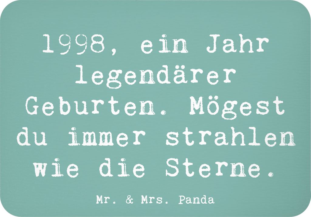 Mr. & Mrs. Panda magnet Spruch 1998 Geburtstag Glanz - Meeresbrise - Geschenk, positive Motivation, wandmagnet, Glückwunsch, strahlen, Nostalgie, ...