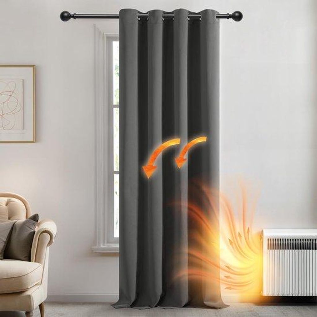 Lichtgrijs Zonwerende Verduisteringsgordijnen, 132x274 cm, Kant en Klaar