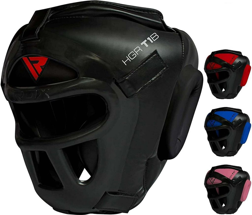 RDX-Boxkopfschutz-MMA-Muay-Thai-Abnehmbarer-Gesichtsgrill-