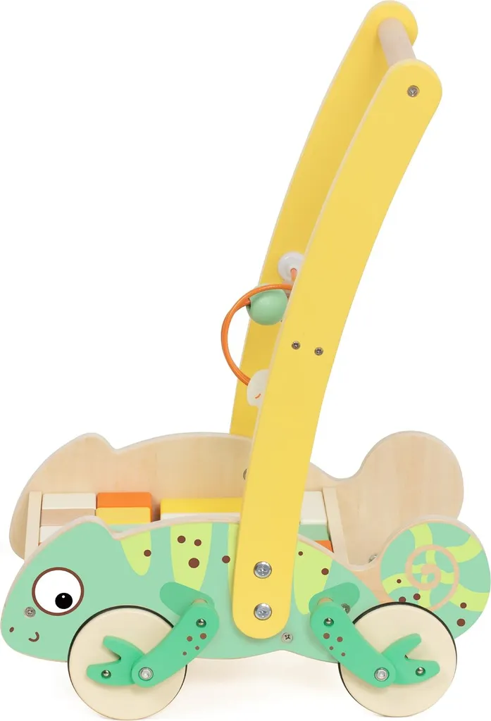 Trotteur en bois Caméléon stable avec blocs de construction - 3