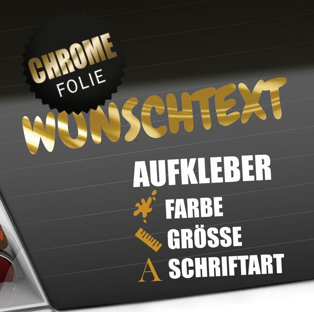 Kiwistar - Autoaufkleber - Wunschtext Aufkleber Buchstaben Zahlen Schriftzug - Namen Spruch selber kleben und gestalten - Aufkleber für Auto Kfz F...