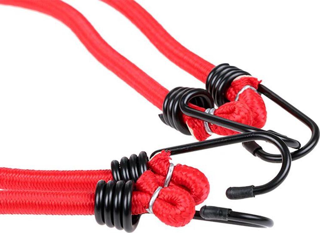 alca Gepäckspanner 2 St. 60cm rot Spanngurte Expander mit Stahlhaken verstellbar & dehnbar - für Auto Fahrrad Motorrad Möbel & Transport