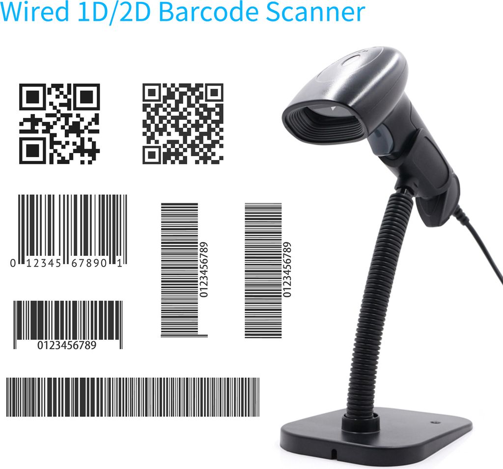 Barcodescanner 2D 1D QR Handheld Scanner, Barcode-Leser mit Produktbild 16