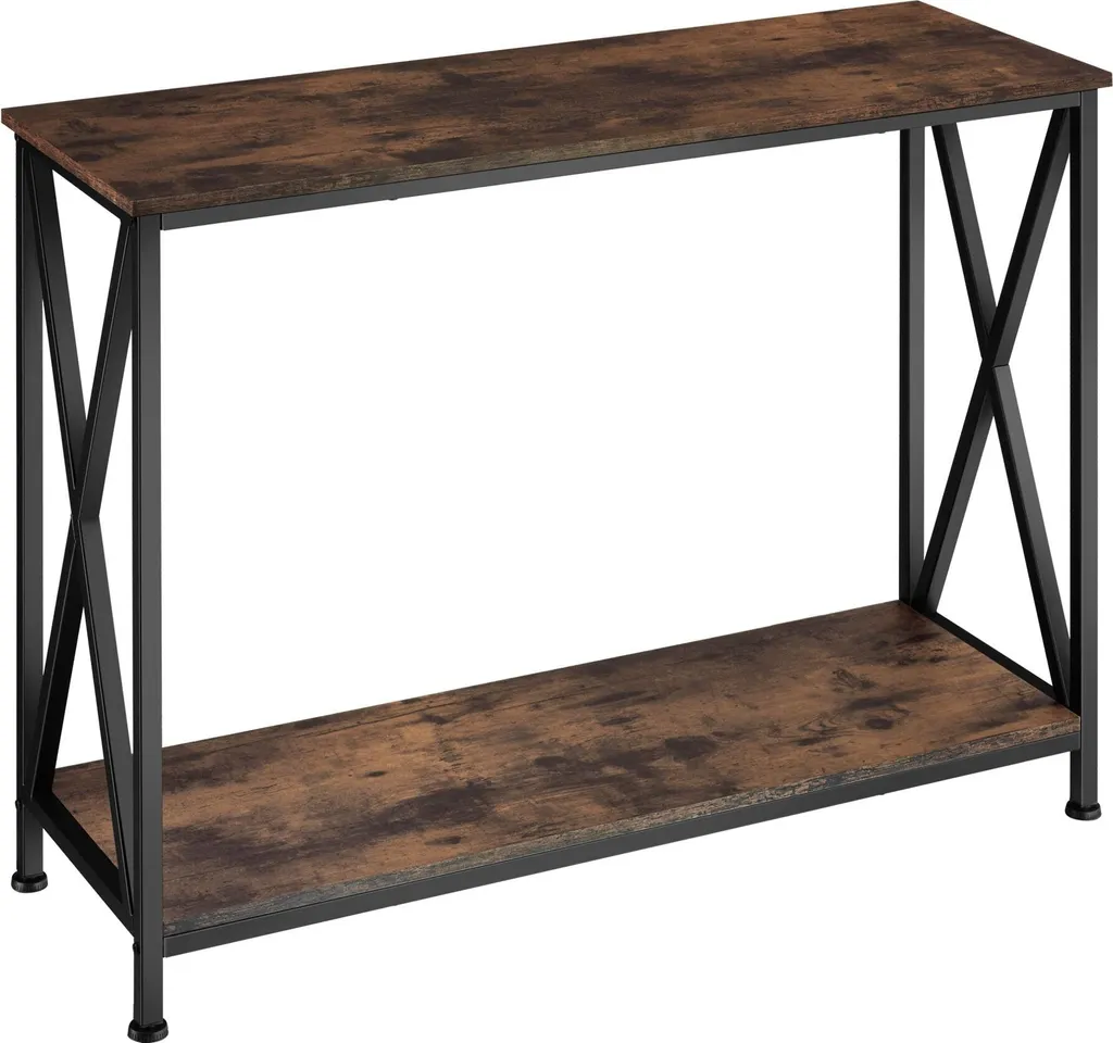 Table d'entrée étroite Tacoma 100x35 cm style industriel et rustique