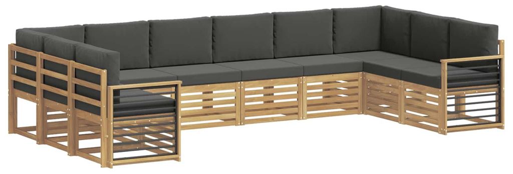 vidaXL Ecksofa Set 10 pcs Weiß und Anthrazit 363 x 187,5 x 73 cm