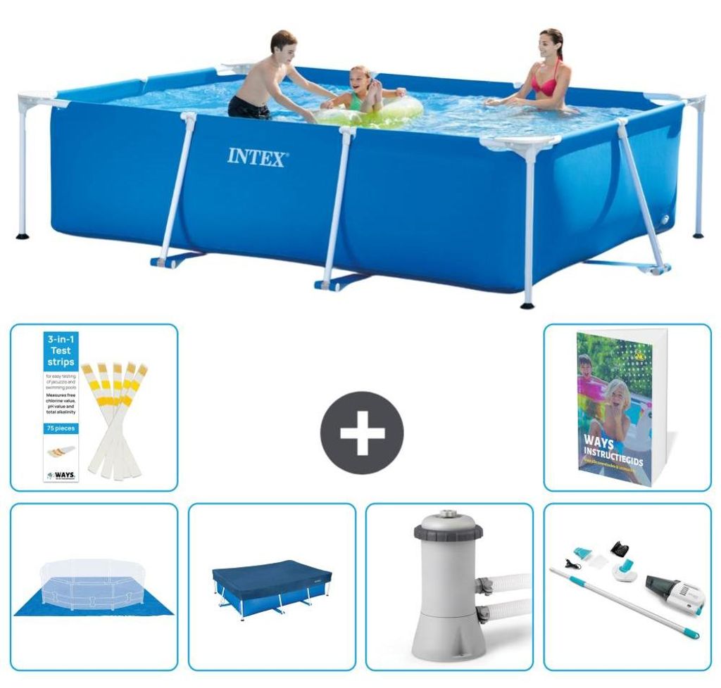 Rechteckiger Frame Pool - 300x200x75 cm - 7-teilig S94