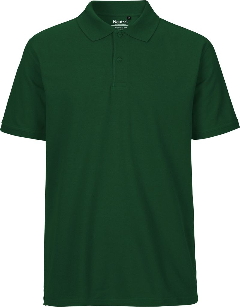 Neutral O20080 | Herren Classic Polo / 100% Fairtrade-Baumwolle - Farbe: Bottle Green - Größe: L