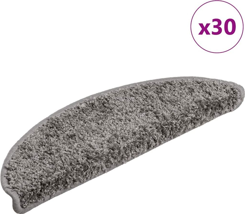 Stufenmatten 30 Stk. 56x17x3 cm Grau Halbrund