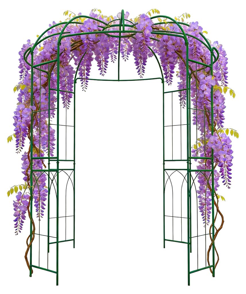 Relaxdays Pavillon en métal « Rosenpavillon », L x l x H Image du produit 