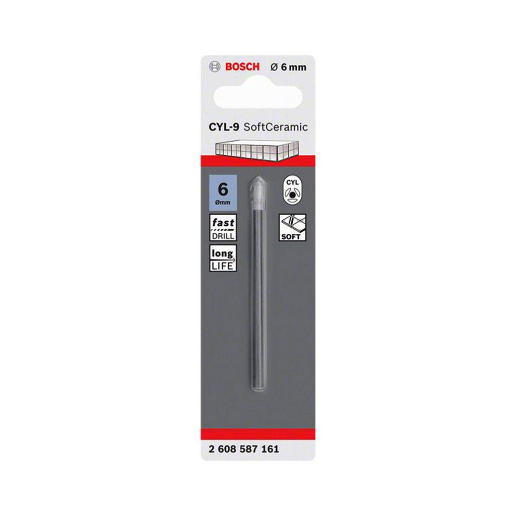 Bosch 2608587161 Bosch 1 Fliesenbohrer CYL-9 Ceramic 6x80mm Productafbeelding 