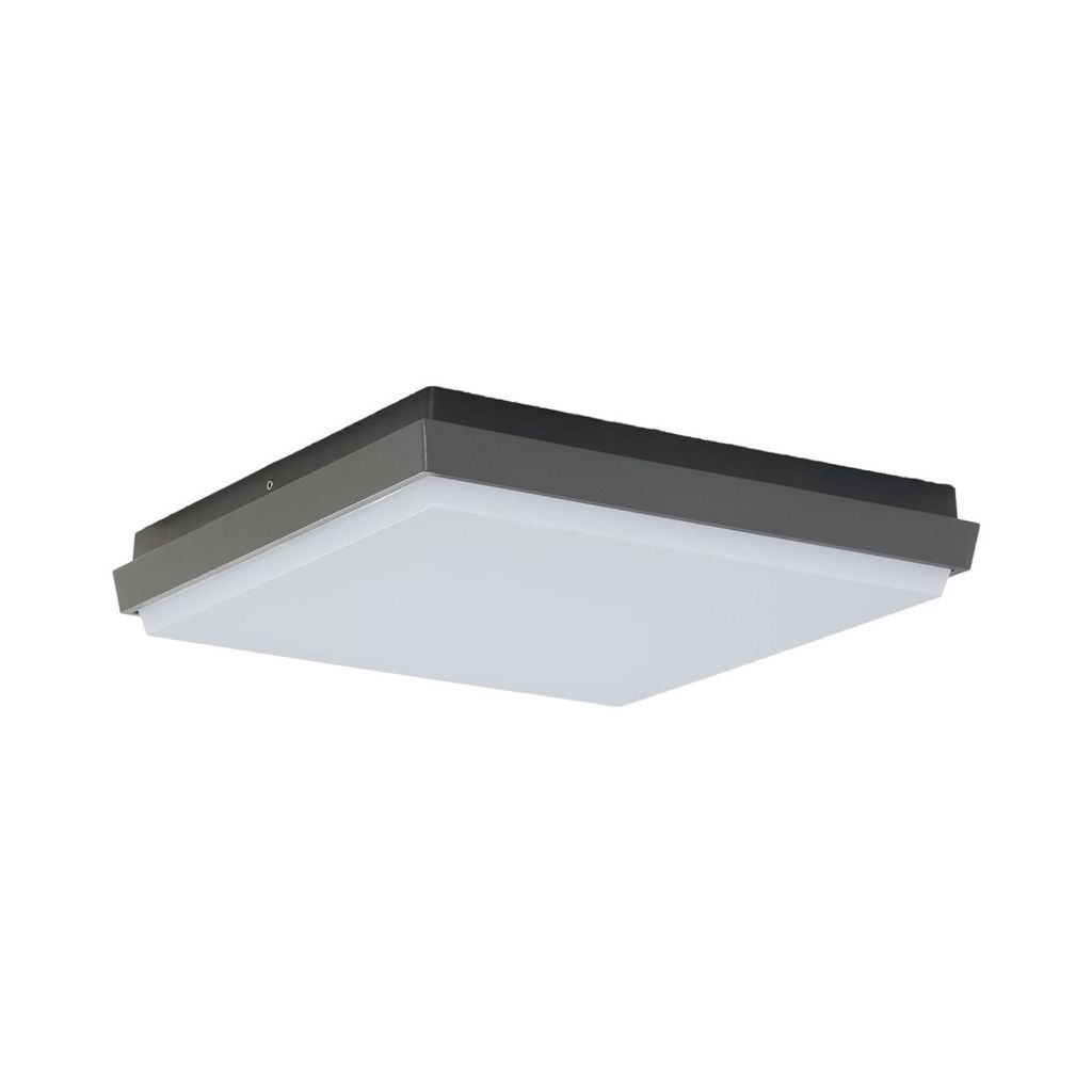 Lucande LED-Außendeckenleuchte Amra, 30 cm, eckig, anthrazit