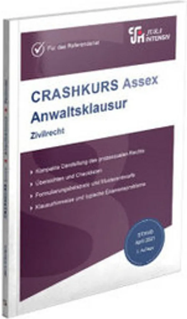 Guide de Révision Examen d'avocat CRASHKURS Assex pour Étudiants en Droit