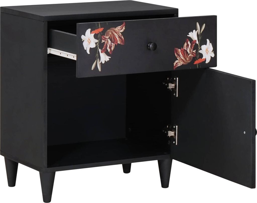 vidaXL Nachttisch Mehrfarbig 50 x 33 x 60 cm Massivholz Mango