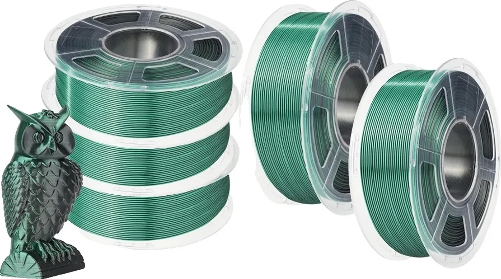 Filament PLA Soie pour Imprimante 3D - Matériau Écologique SKDC BK GN