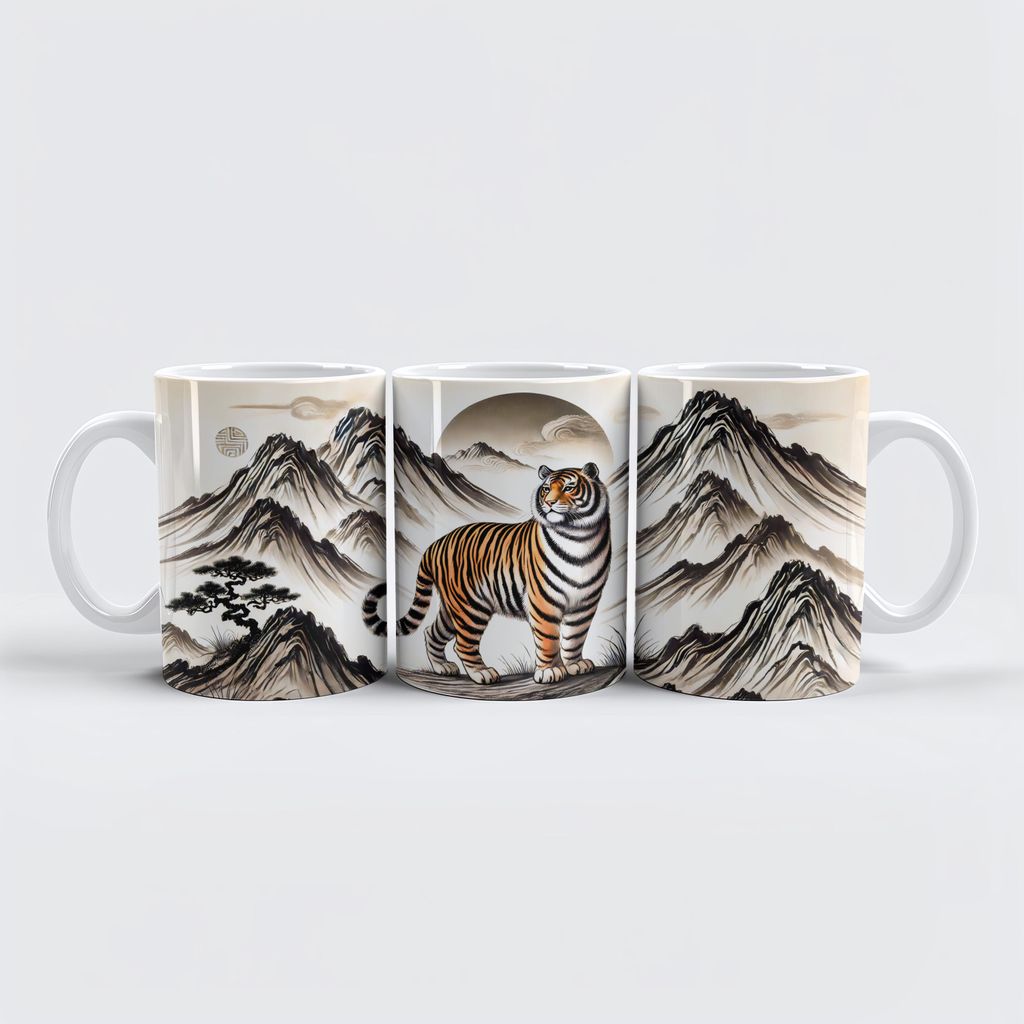 raxxa Premium-Tasse "Fierce Tiger Roaming Mountains"