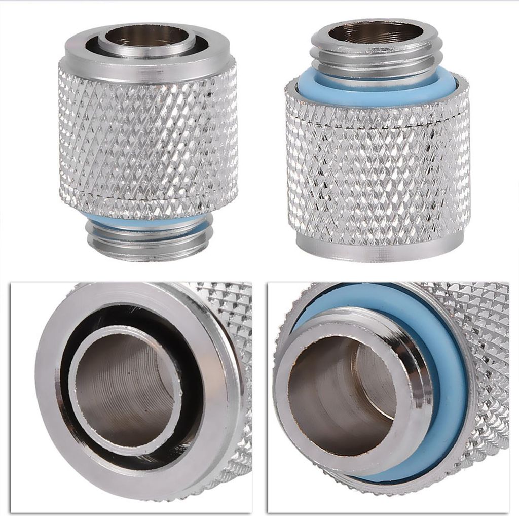 PC Water Cooling Two touch Fitting G1/4 Thread Barb Connector for Tube 9.5*12.7MM Flat Head