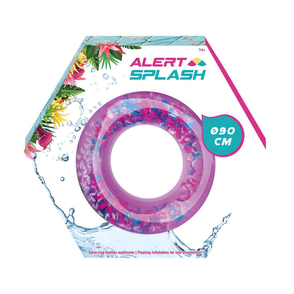 Fascia nuoto Alert Splash con piume multicolore 90 cm Immagine del prodotto 