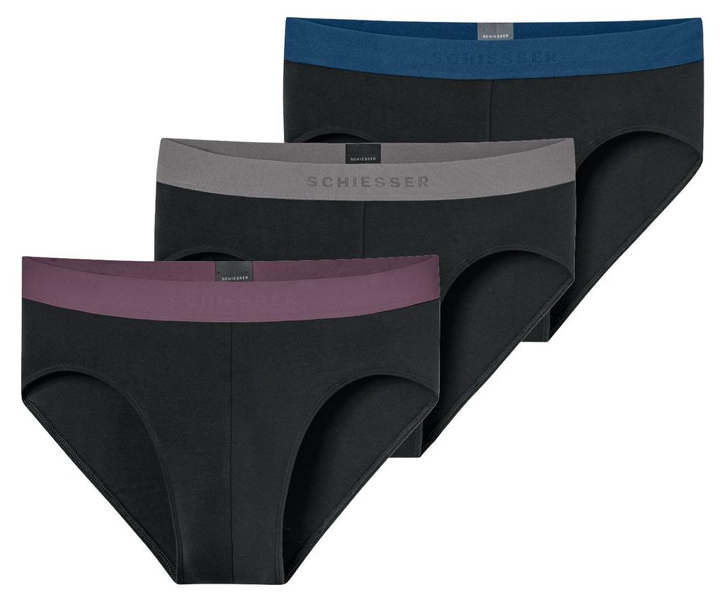 Schiesser Herren Rioslip 3-Pack 95/5 Multipacks - sortiert 11 - Größe 5