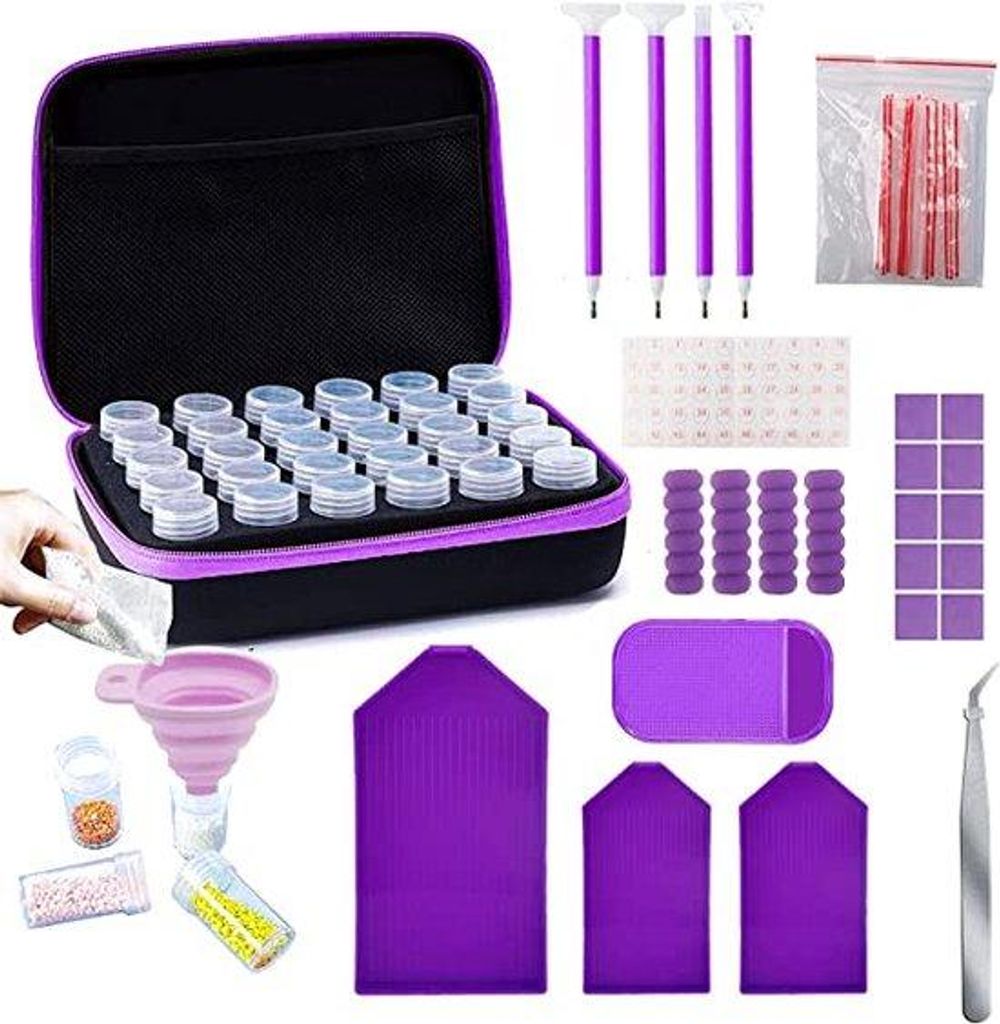 Diamanten-Malerei-Lagerbox - Diamanten-Malerei-Zubehör - Für Diamanten-Malerei-Kralen, Samen, Schmuck / Gemälde-Set, 5D-Diamanten-Malerei-Fotos ...