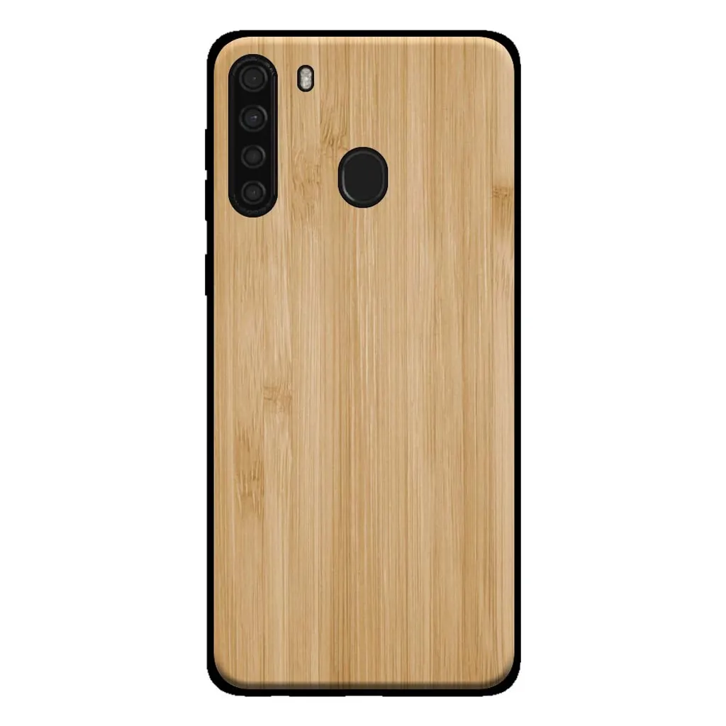 Smartphonica Cover Samsung A21 Aspetto Legno Bambù - Anti-Urto