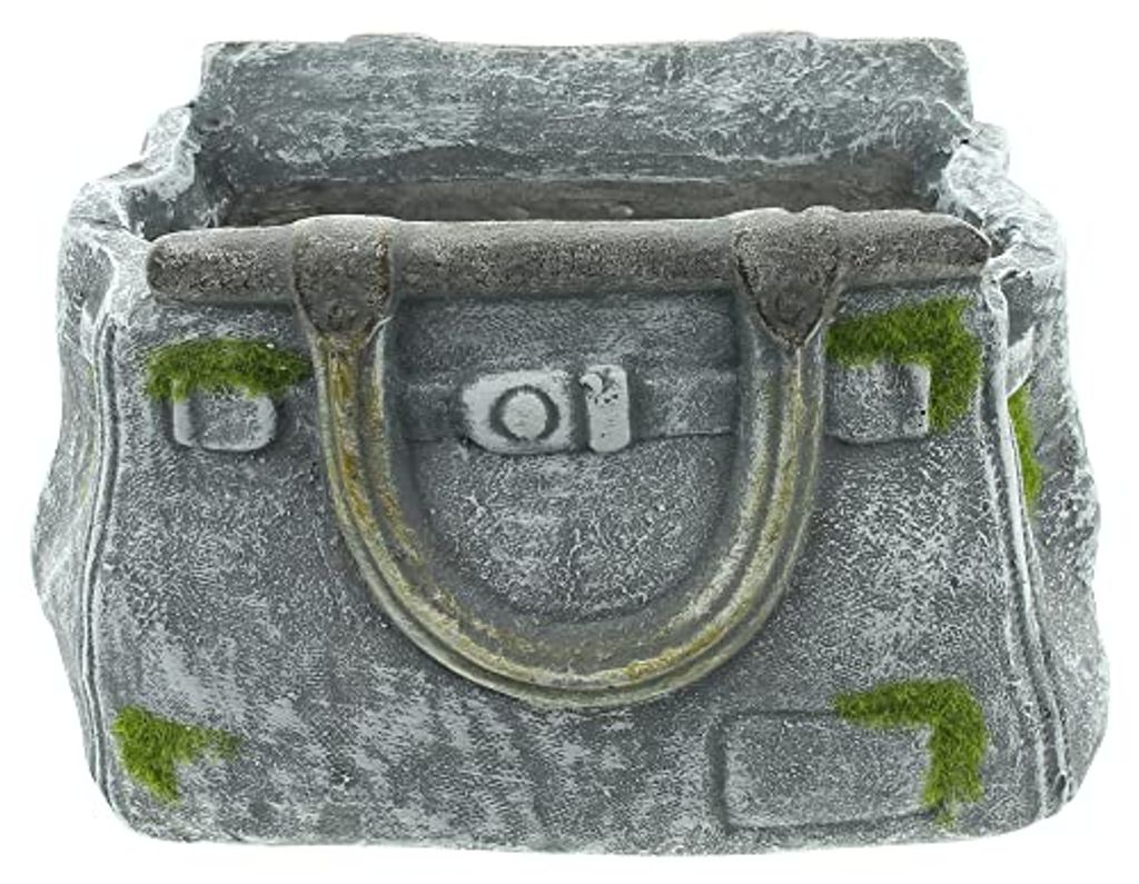 Blumentopf Handtasche Stein Optik – Pflanztopf, Gartendeko