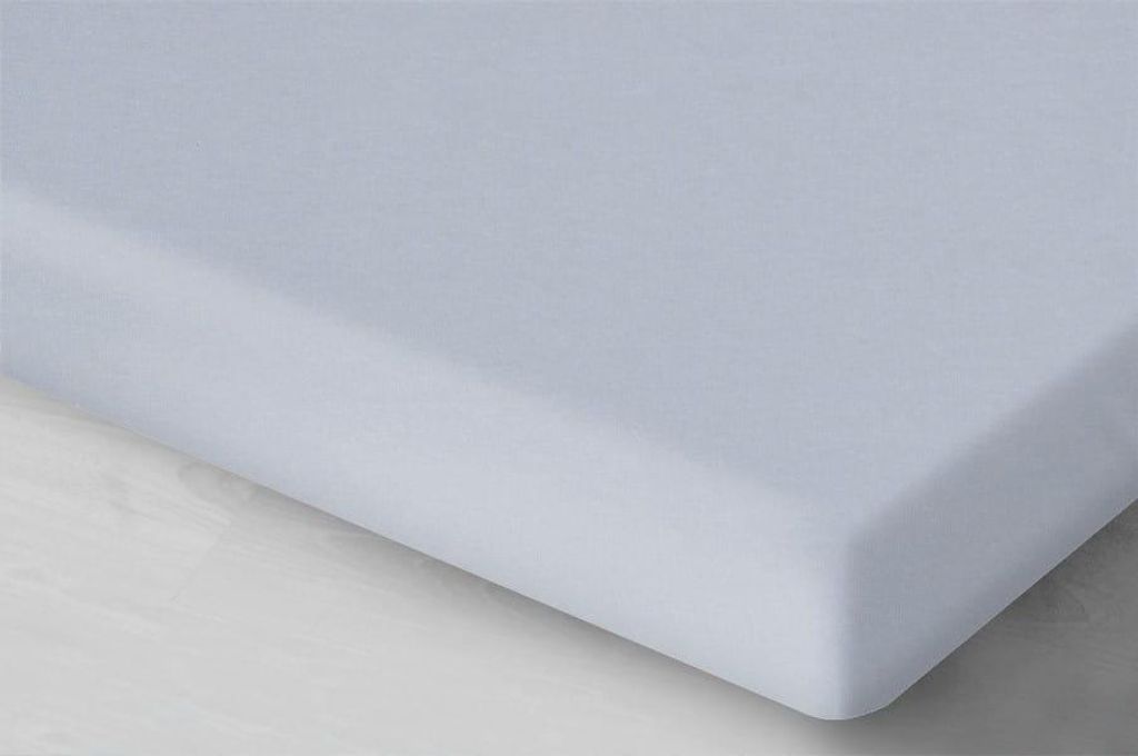 Spannbettlaken, Satin-Spannbettlaken, hochwertige Qualität, Mit Gummiband 90x200 Hellgrau