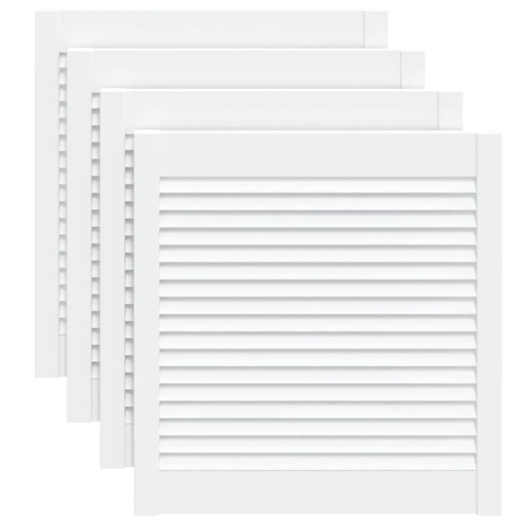 Ante dell'armadio design a persiana 4 pezzi bianco 61,5x59,4 cm legno massello