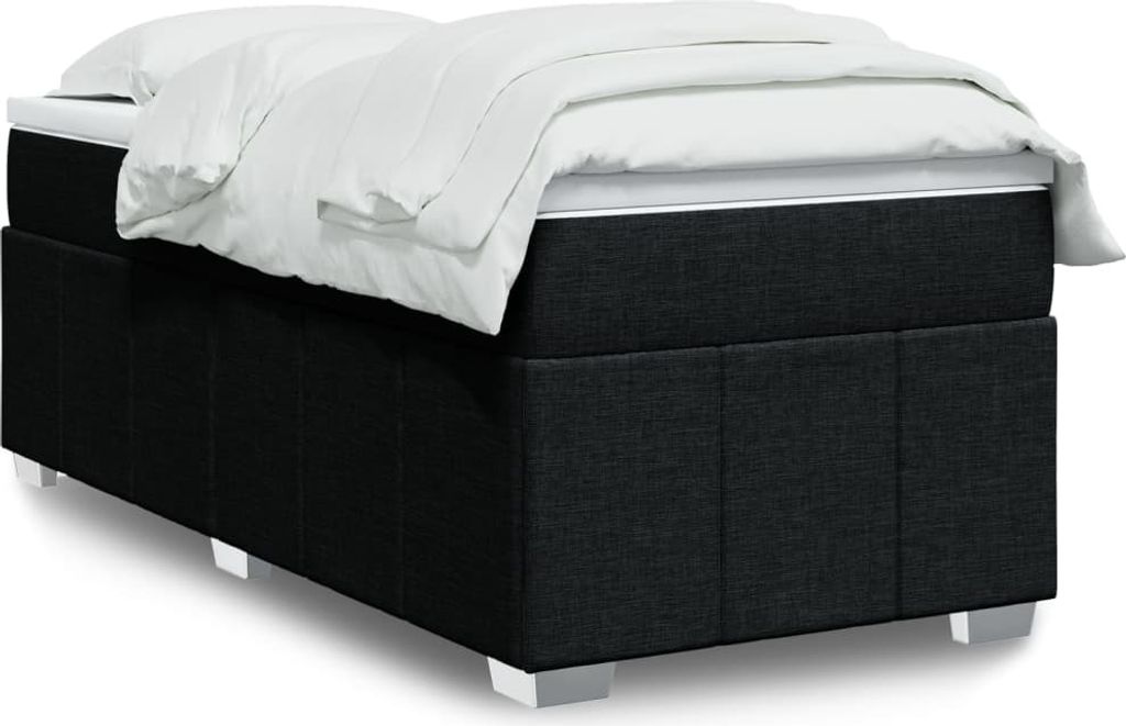 Maison Exclusive - Boxspringbett mit Matratze Schwarz 90x190 cm Stoff