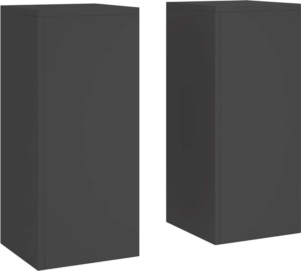 vidaXL Pflanzenständer 2 pcs Schwarz 24 x 24 x 55 cm Stahl