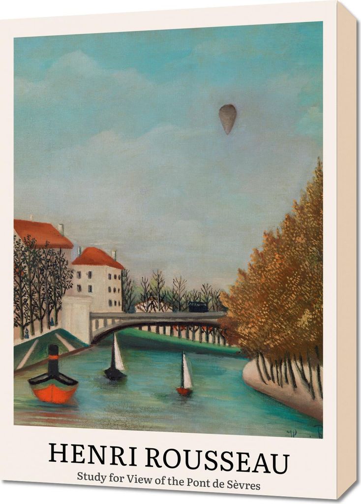Bild 50x70cm Design Pont de Sèvres, Rousseau Vintage für das Wohnzimmer