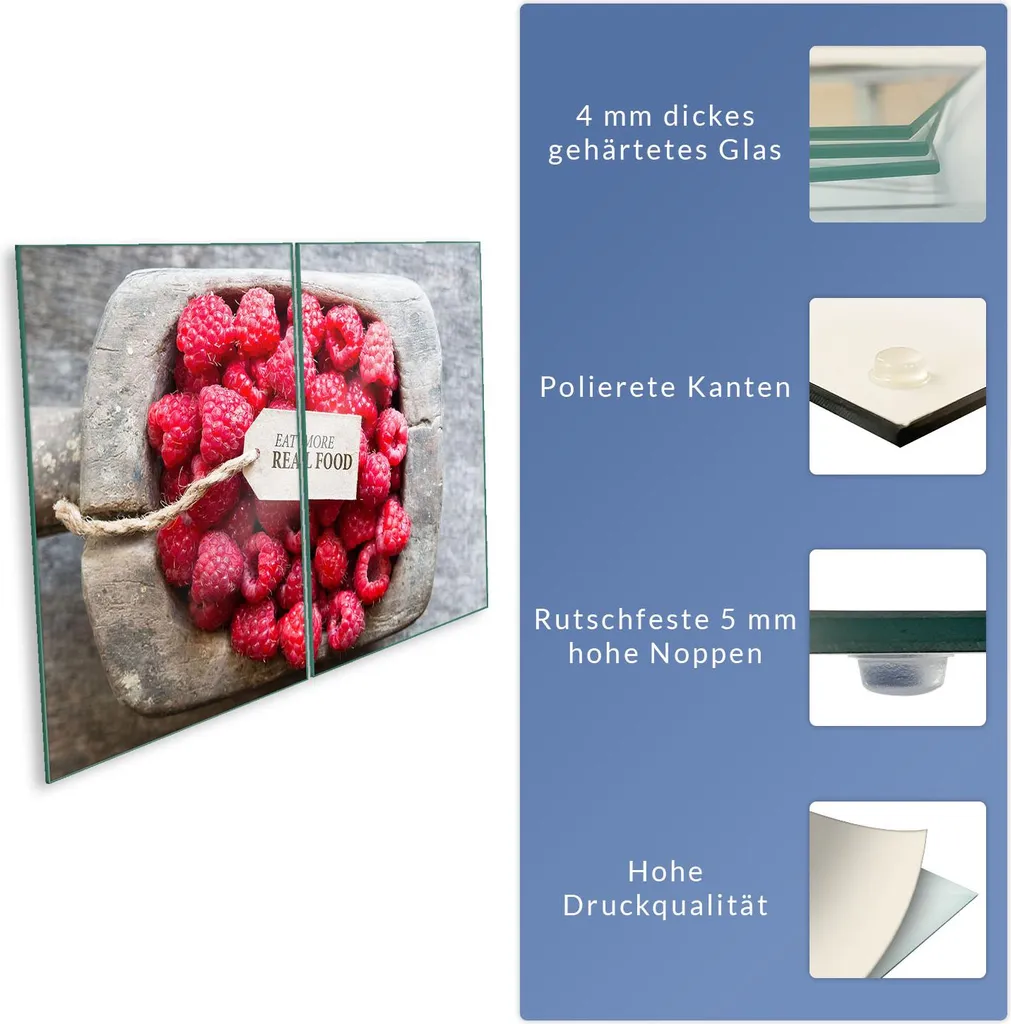 Piastra di Copertura per Piano Cottura Ceranfeld Frutta Verde 1 Pezzo 90 x 52 Piastre in Vetro induzione Piastra di Copertura per Piano Cottura Ceranfeld Frutta Verde 1 Pezzo 90 x 52 Piastre in Vetro induzione