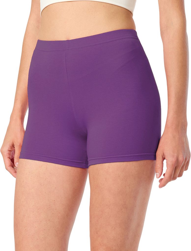 Merry Style Damen Shorts Radlerhose Kurze Hose Boxershorts aus Viskose MS10-283(Purpur, L)